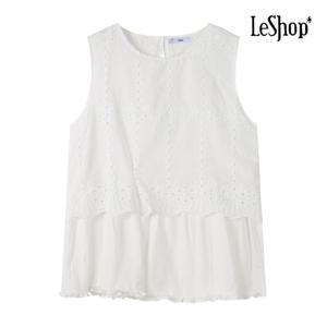 르샵  펀칭 레이스 나시 블라우스 (BP7BL003A)