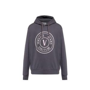 Versace 진스 꾸뛰르 로고 프린트 드로스트링 후드티 79GAIE06CF02E 831 TP945137577