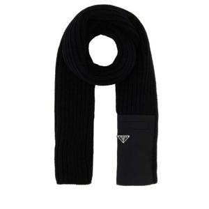 PRADA Black wool scarf 2FS1061WTO F0002