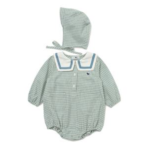 [블루독베이비8] FW25 빅카라 체크 바디수트 HJ (45A1360406) (BLUEDOG BABY 유아 출산 백일 선물 도트 강