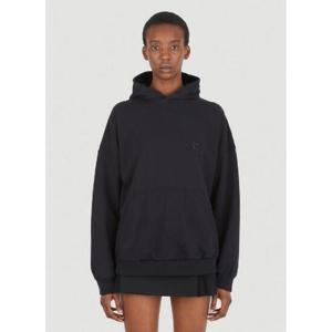 25 FW 발렌시아가 여성 Logo Embroidery Hooded Sweatshirt bal0246065blk