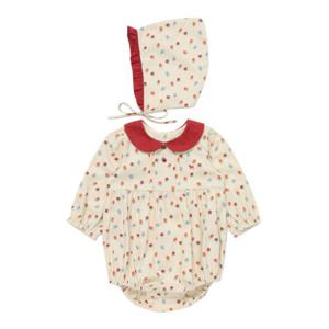 [블루독베이비8] FW25 어텀 플라워 바디수트 HJ (45A1360403) (BLUEDOG BABY 유아 출산 백일 선물 도트 강