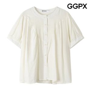GGPX  노카라 셔링 플레인 블라우스 (GP7SH054F)
