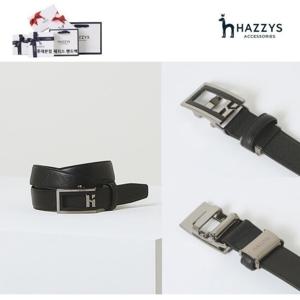 [헤지스ACC][선물포장][BEST]블랙 버클장식 소가죽 자동벨트 HJBE3F775BK
