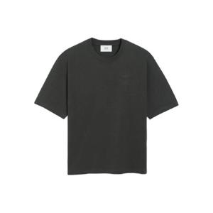 AMI Paris 하트 엠보스드 코튼 티셔츠 H25UTS357726