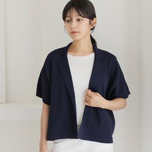 [바네사빈]썸머 오픈 니트 카라 자켓 v01156