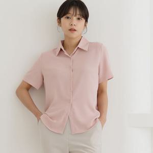 [바네사빈]링클프리 베이직 반팔 블라우스 셔츠 남방 v01103