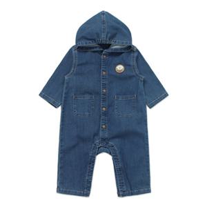 [블루독베이비8] FW25후드 데님 우주복 (45A1360101) (BLUEDOG BABY 유아 출산 백일 선물 도트 강아지 내복
