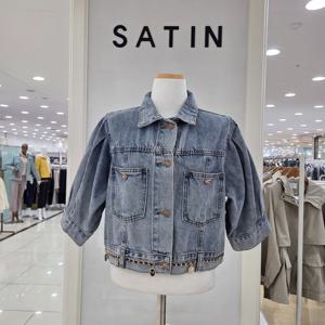 [샤틴]벌룬 소매 7부 데님 자켓 S252M151_YS