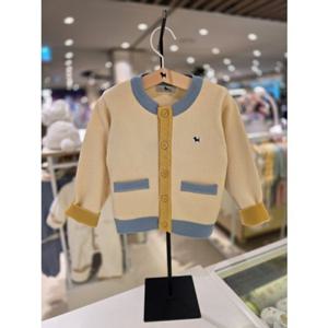 [블루독베이비] 25 FW(크림)컬러 블럭가디건 (45A1420002)점퍼 간절기 백일 돌 선물 조카 유아 아가옷 (45A