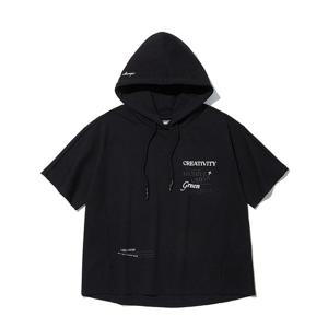 [인터크루]여)호일믹스그래픽후드반팔 ITY2TH53ABK_CC