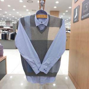 [엘르옴므]체크 조끼/TBDFR-65152_IC