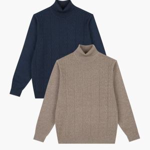 [크로커다일남성]바스켓 조직 롱터틀 니트 CDAA9KR4322_JJ