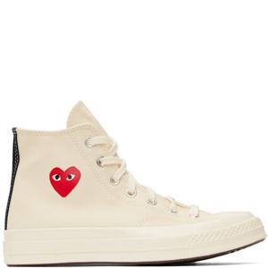 꼼데가르송 오프 화이트 Converse 척 70 CDG 하이탑 스니커즈 AZ-K129-001 242246M236000