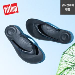 핏플랍 남성 레더 아이쿠션 플리플랍 샌들