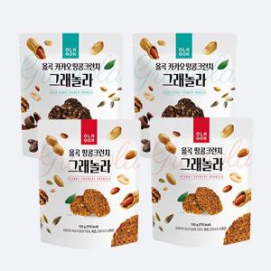 옳곡 카카오 땅콩크런치 그래놀라 150g 4팩