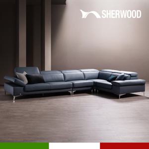 두치오 8인용 카우치 코너형 이태리 천연통가죽 소파