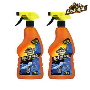 [세차용품] 아머올 워터리스 워시 앤 왁스 500ml x 2개 (+스틱방향제 4입 랜덤 증정)