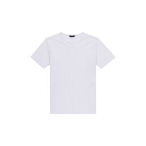 [BY파크랜드]화이트 슬릿넥 티셔츠-M22201TS