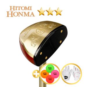 [2026년형] 협회공인인증 히토미혼마 3스타 파크골프채 CLASSIC GOLD+볼+장갑