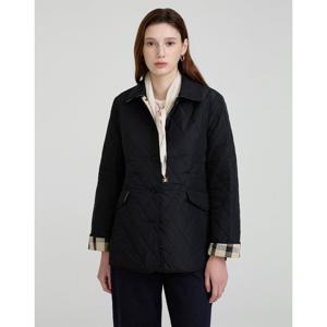 닥스 여성 24FW 역시즌세일블랙 체크 소매 포인트 퀼팅 자켓 DLJA4D891BK