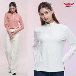 이지바이 BFL 히트걸 여성 피치 기모 집업 티셔츠(W5WT54)