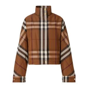 버버리 체크 패턴 집업  재킷 8059672 BROWN