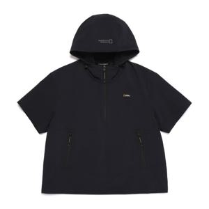 N252UFT941 아델리 경량 우븐 반팔 아노락 CARBON BLACK