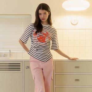 [에고이스트][BLUE LABEL] 체리 레터링 반팔 티셔츠(ER2OTH03)