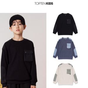 탑텐키즈 MKE3TR1401 남아 밸런스 와플지 포켓 스웨트셔츠