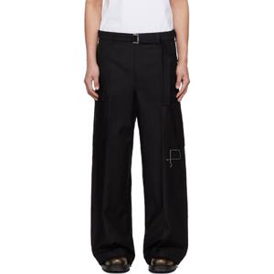 사카이 카고팬츠 블랙 WTAPS 코튼 백 새틴 카고 팬츠 251445M188004
