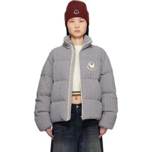 몽클레어 패딩 Moncler x Palm Angels 그레이 아우스트루 다운 재킷 242171F061001