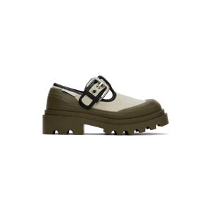 Bottega Veneta 로퍼 베이지   카키 트렉 메리제인 로퍼 242798M231010