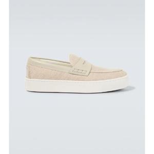 크리스찬루부탱 Paqueboat 캔버스 레더 로퍼 P00830475