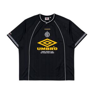 엄브로 HBL BLOKE OG 스트라이프 자카드 라운드 반팔 저지 UQ221CRJ51BLK
