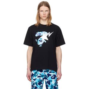 BAPE 티셔츠 블랙 ABC 카모 에이프 페이스 스타 티셔츠 242546M213179