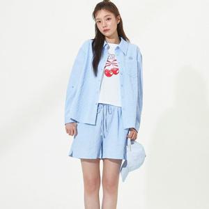 플라스틱아일랜드  스트라이프 밴딩 숏 팬츠 (PR2WP562)