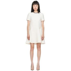 발렌티노 원피스 오프 화이트 리본 미니 드레스 232476F052001