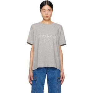 지방시 티셔츠 그레이 박시 티셔츠 241278M213023