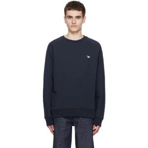 Maison Kitsune 스웨트셔츠 네이비 트리컬러 폭스 스웨트셔츠 232389M204012