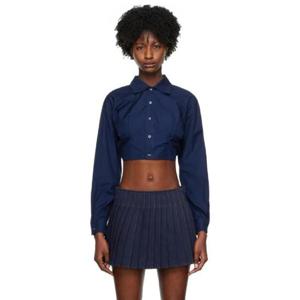 AMI Paris 셔츠 SSENSE 익스클루시브 블루 셔츠 231482F109034