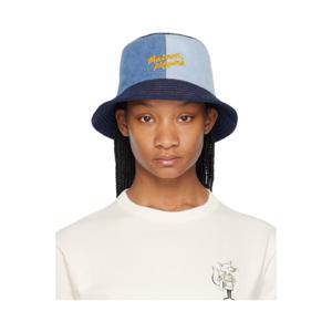 Maison Kitsune 버킷햇 블루 데님 버킷햇 241389F015000