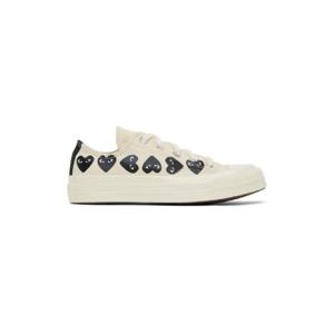 꼼데가르송 스니커즈 베이지 Converse 척 70 멀티 하트 스니커즈 232246F128003