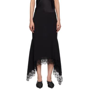 Stella McCartney 스커트 블랙 실크 미디 스커트 242471F092003