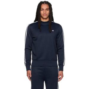 AMI Paris 스웨트셔츠 SSENSE 익스클루시브 네이비 스웨트셔츠 231482M204021
