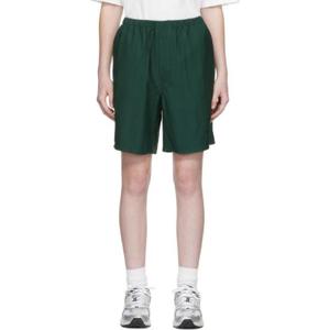 AMI Paris 반바지 SSENSE 익스클루시브 그린 트윌 쇼츠 222482F088002