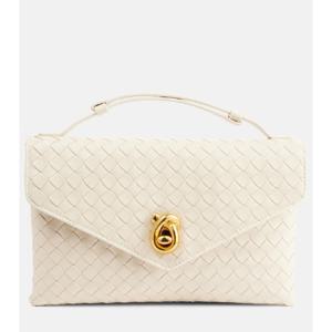 Bottega Veneta Knot Lock 인트레치아토 레더 크로스 백 P01054773