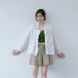 [쥬크]러플 디테일 블라우스_Z252MSC029