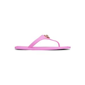 베르사체 샌들 핑크 알리아 고무 플랫 샌들 252404F124009