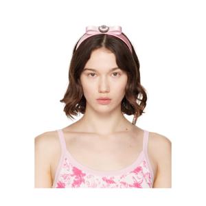 베르사체 헤어액세서리 핑크 지아니 리본 헤어밴드 252404F018008